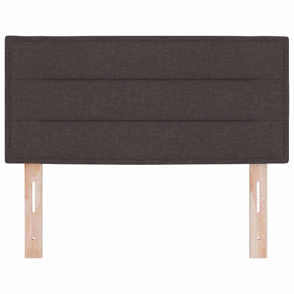 Led Sengegavl Med Led -strimmellys Mørkebrun 80 Cm Stof - Billede 6