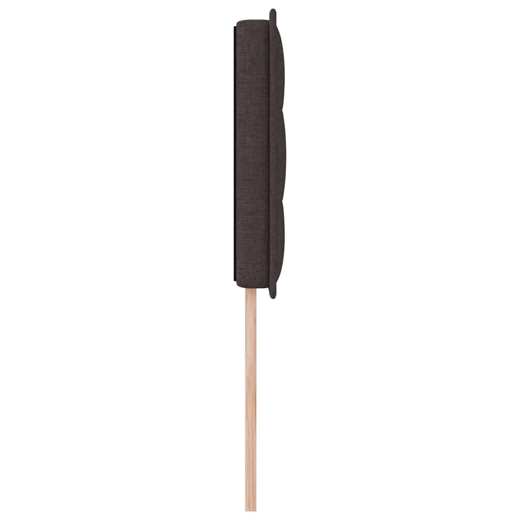 Led Sengegavl Med Led -strimmellys Mørkebrun 80 Cm Stof - Billede 7