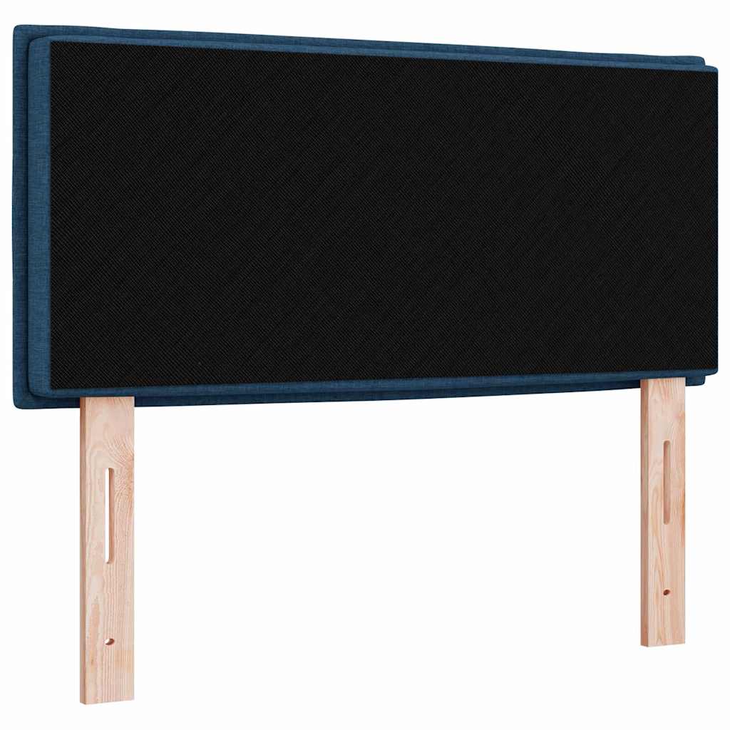 Led Sengegavl Med Led -strimmellys Vægmonteret Blå 80 Cm Stof - Billede 8