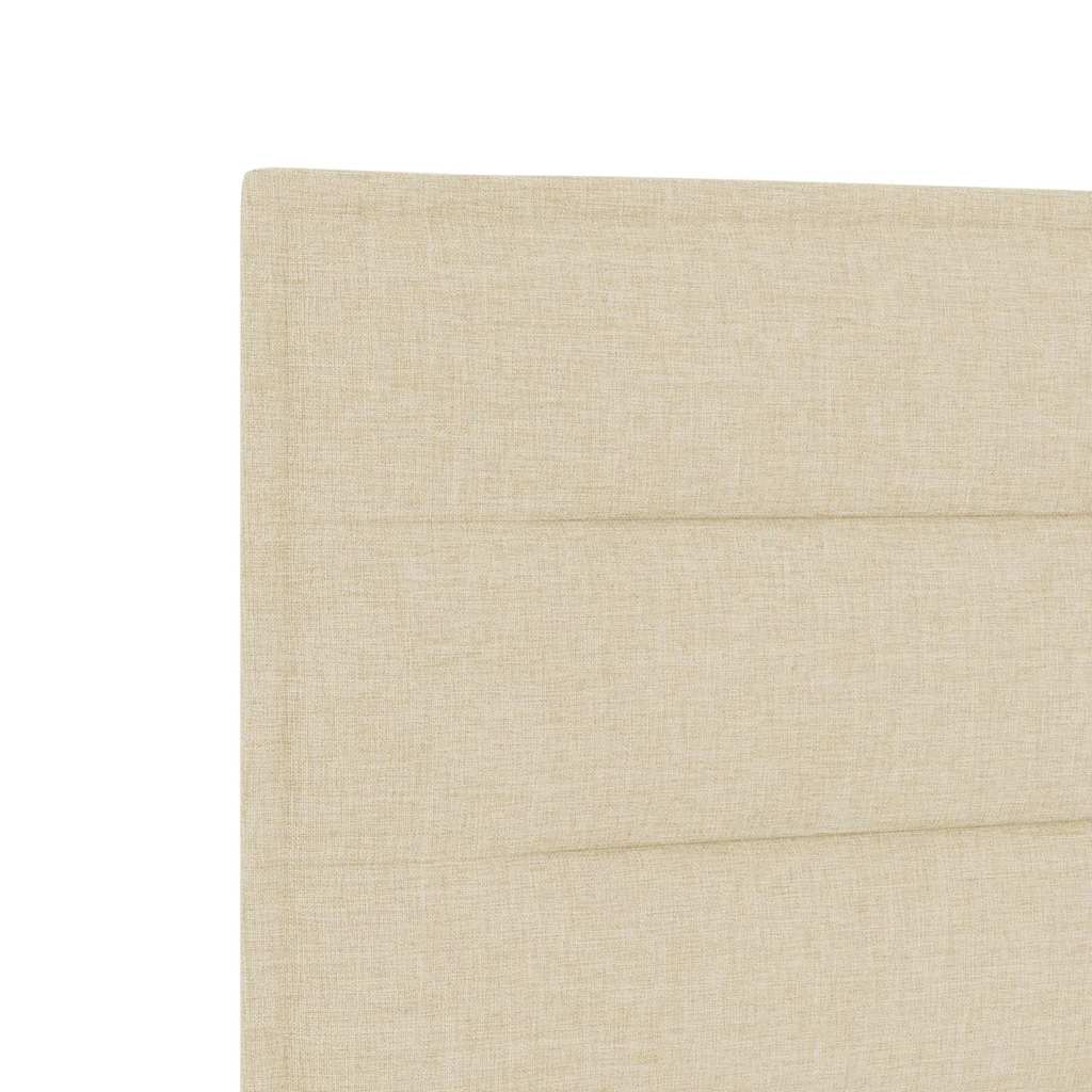 Led Sengegavl Med Led -strimmellys Vægmonteret Creme 90 Cm Stof - Billede 9