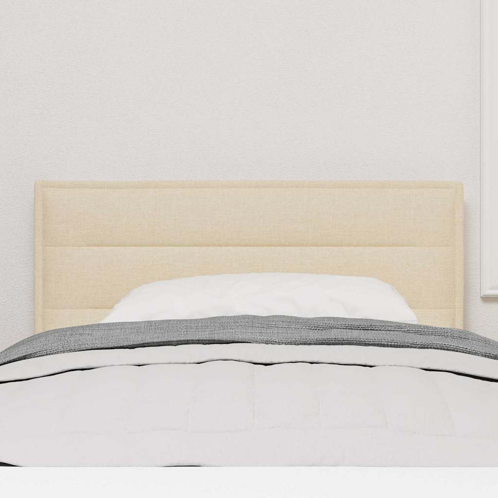 Led Sengegavl Med Led -strimmellys Vægmonteret Creme 90 Cm Stof - Billede 4