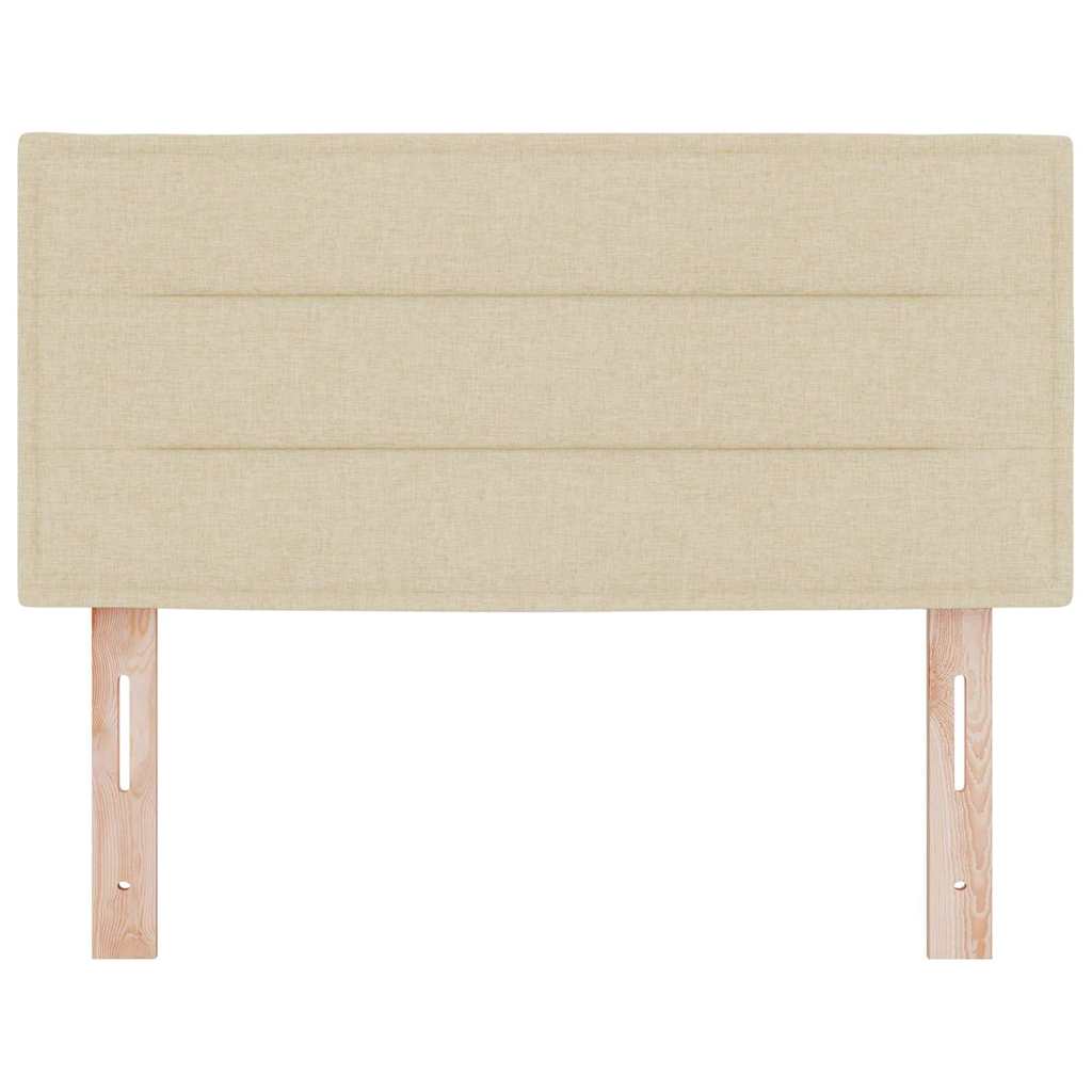 Led Sengegavl Med Led -strimmellys Vægmonteret Creme 90 Cm Stof - Billede 6