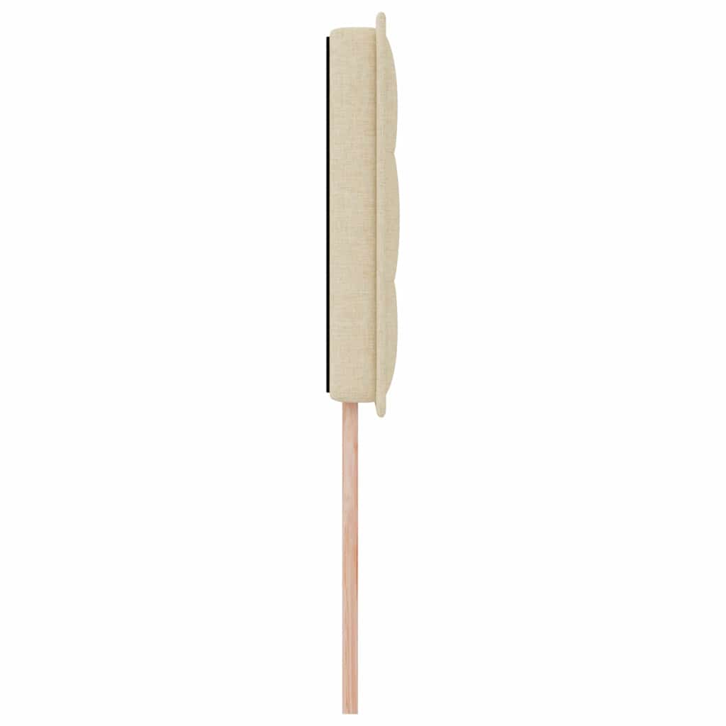 Led Sengegavl Med Led -strimmellys Vægmonteret Creme 90 Cm Stof - Billede 7