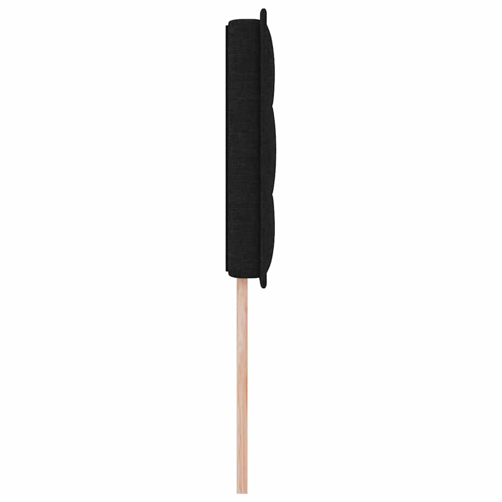 Led Sengegavl Med Led -strimmellys Vægmonteret Sort 100 Cm Stof - Billede 7