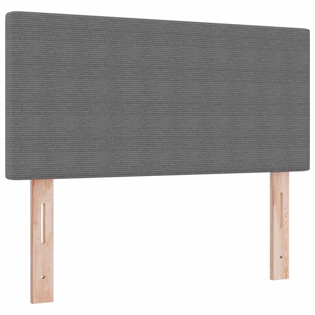 Led Sengegavl Med Led -strimmellys Lysegrå 100 Cm Stof - Billede 2