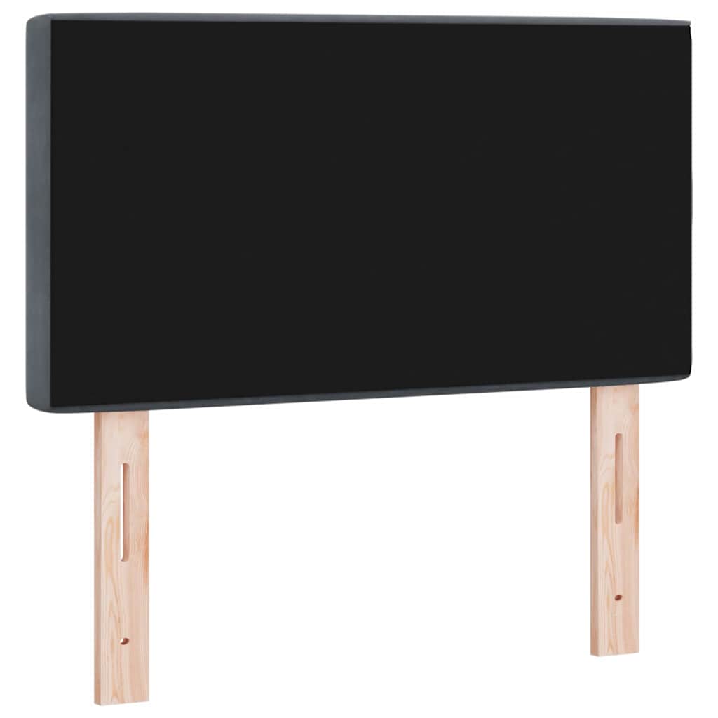 Led Sengegavl Med Led -strimmellys Argyle Mørkegrå 80 Cm Fløjl - Billede 8