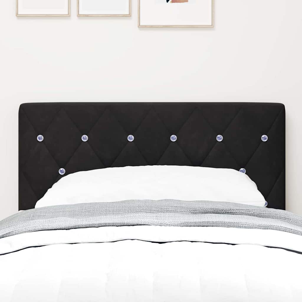 Led Sengegavl Med Led -strimmellys Argyle Sort 80 Cm Fløjl - Billede 4