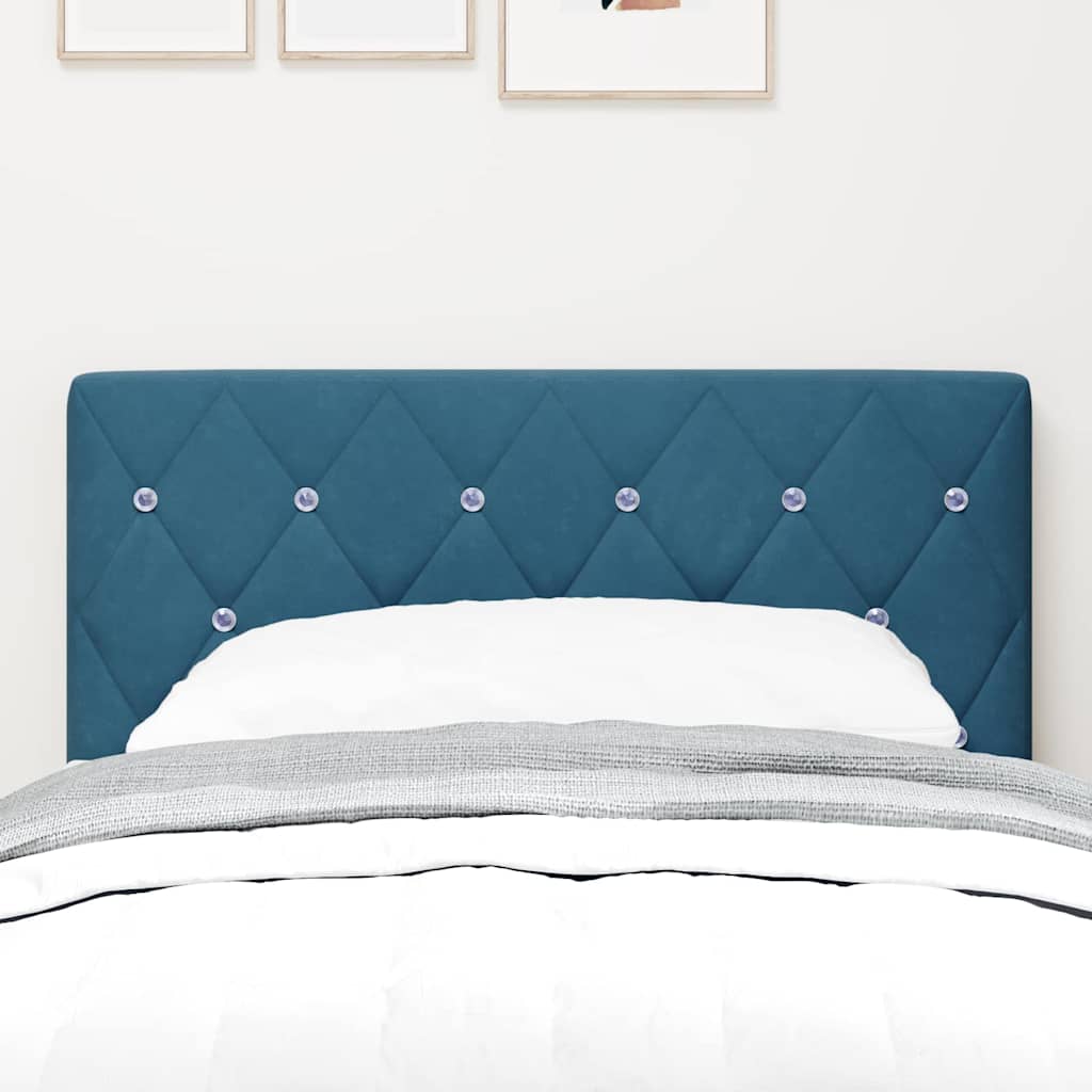 Led Sengegavl Med Led -strimmellys Argyle Mørkeblå 80 Cm Fløjl - Billede 4