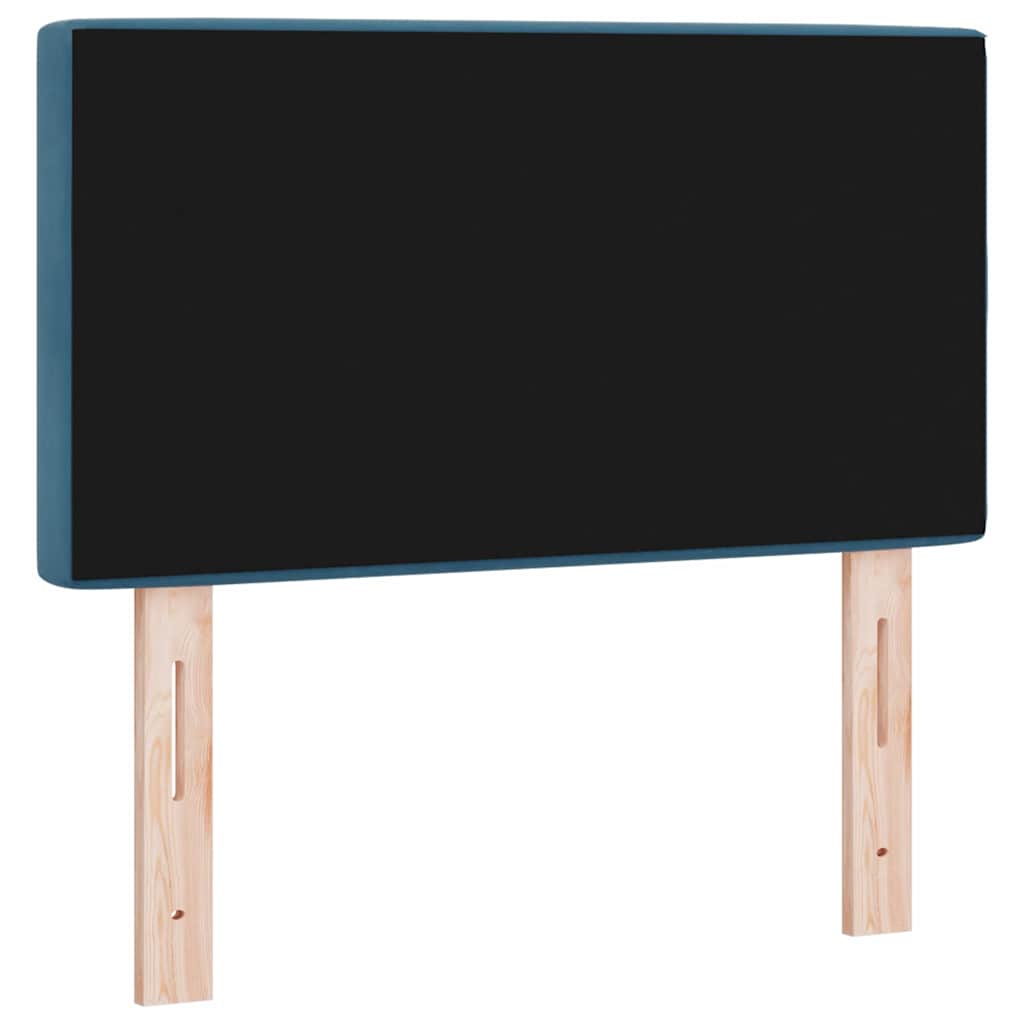 Led Sengegavl Med Led -strimmellys Argyle Mørkeblå 80 Cm Fløjl - Billede 8