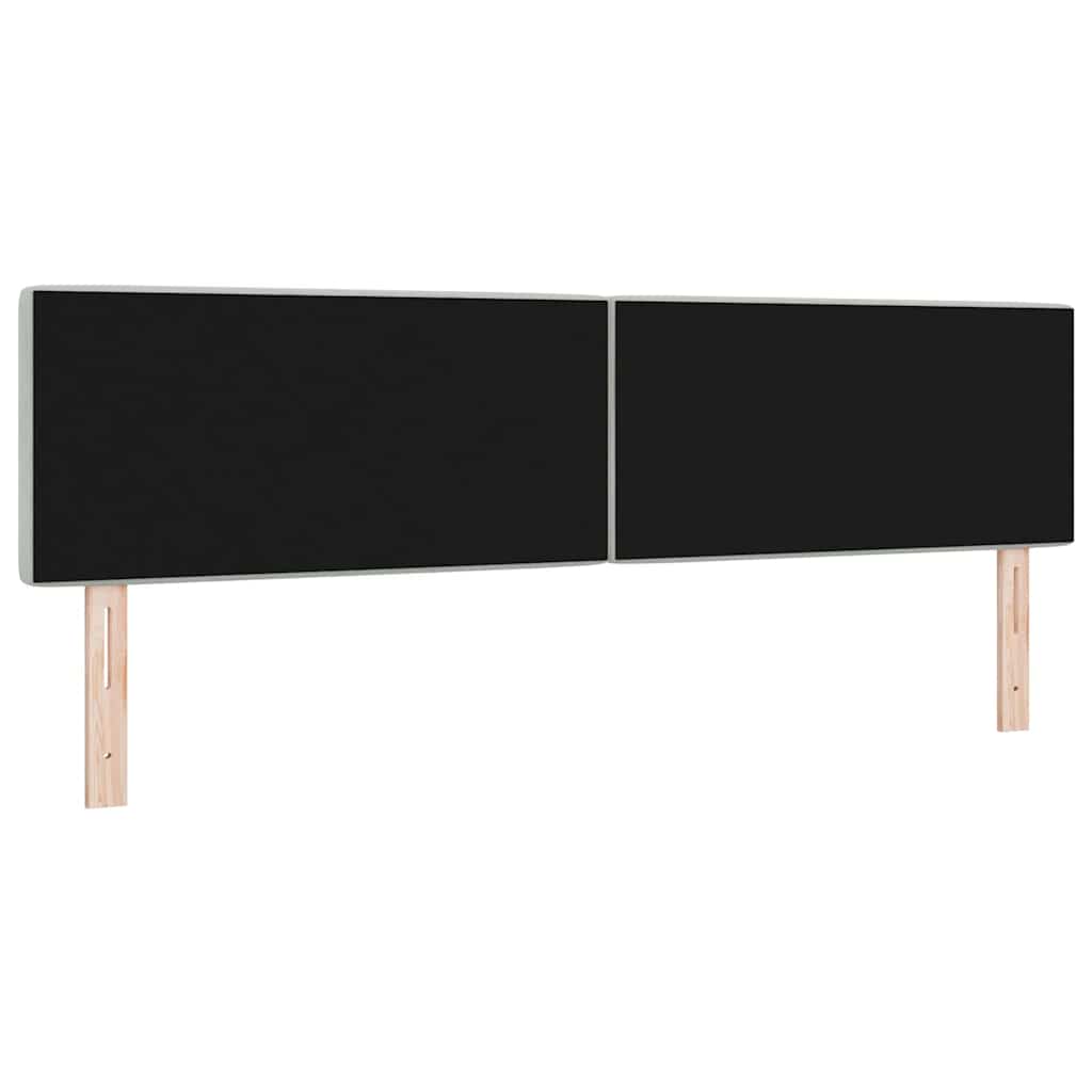 Led Sengegavl Med Led -strimmellys Argyle Lysegrå 90 Cm Fløjl - Billede 8