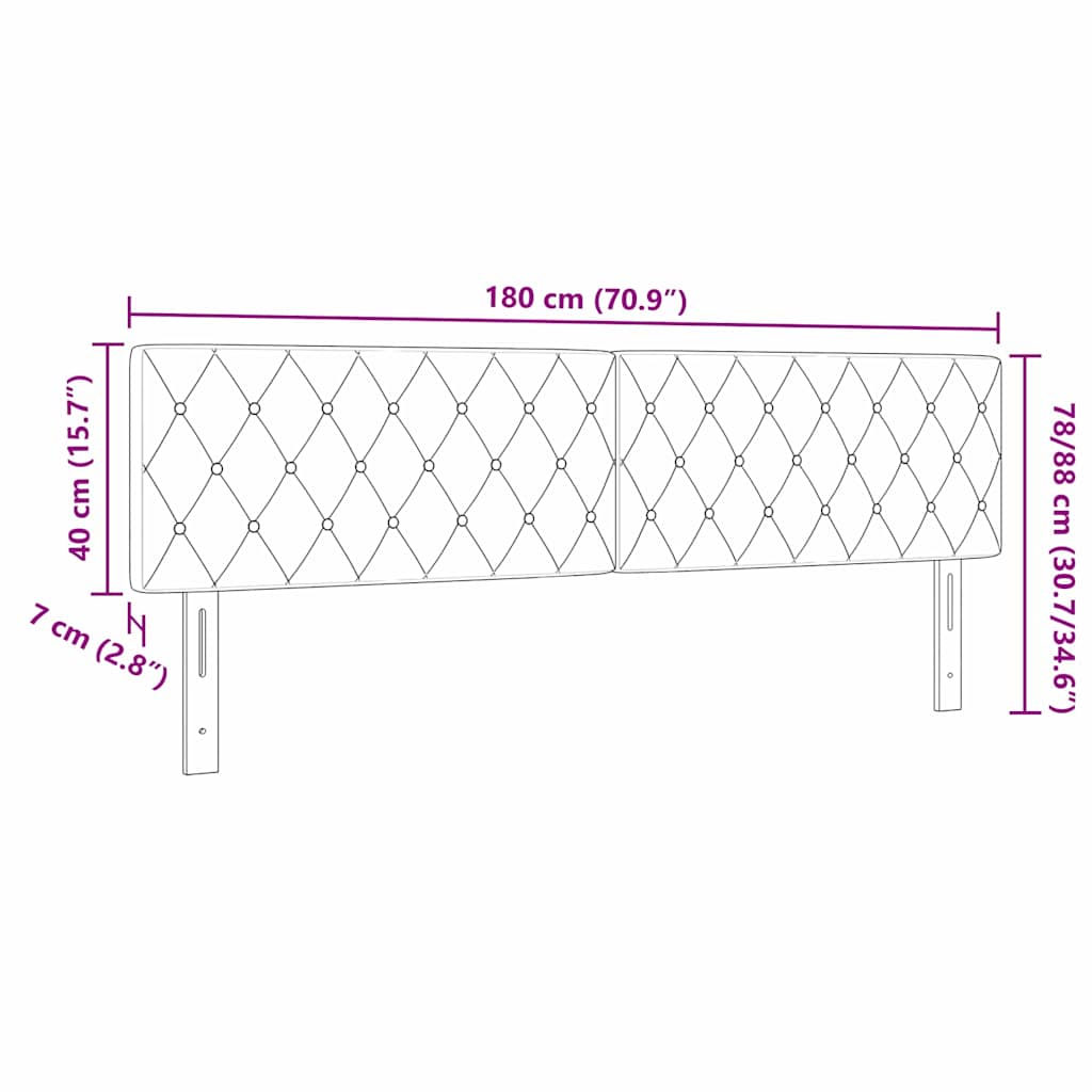 Led Sengegavl Med Led -strimmellys Argyle Mørkegrå 90 Cm Fløjl - Billede 11