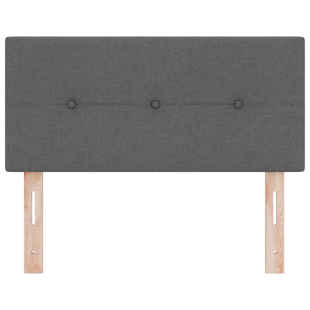 Led Sengegavl Med Led -strimmellys Mørkegrå 80 Cm Stof - Billede 6