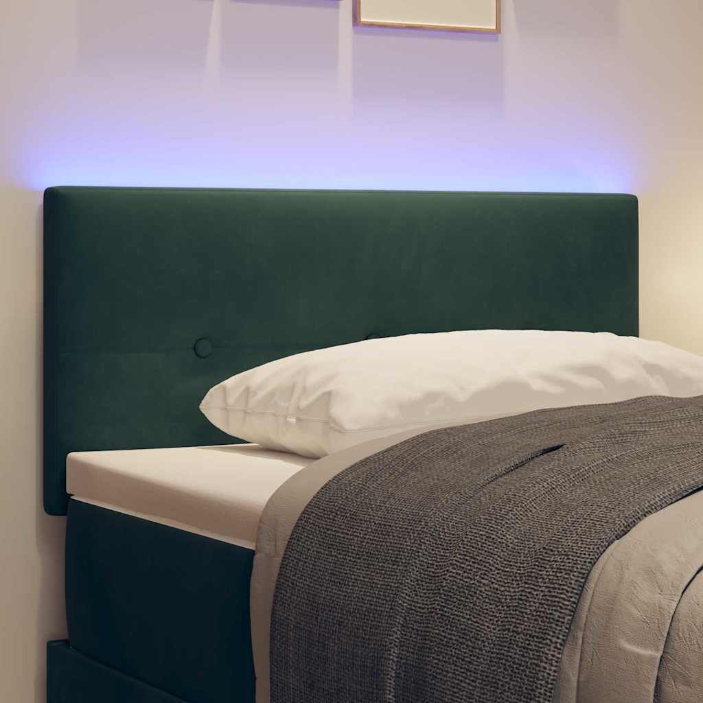 Hovedgærde Med Led -strimmellys Med Hovedgærde Grøn 80 Cm Fløjl - Billede 5