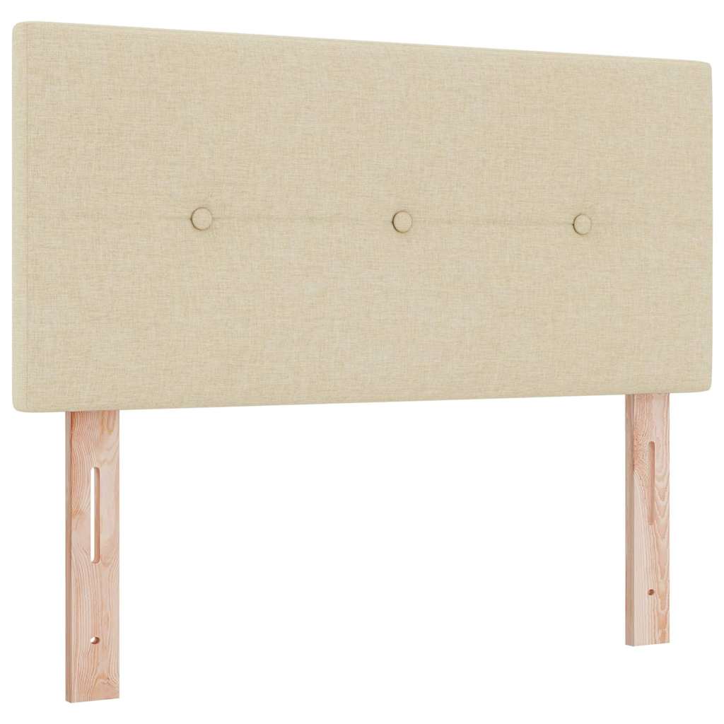 Led Sengegavl Med Led -strimmellys Creme 90 Cm Stof - Billede 2