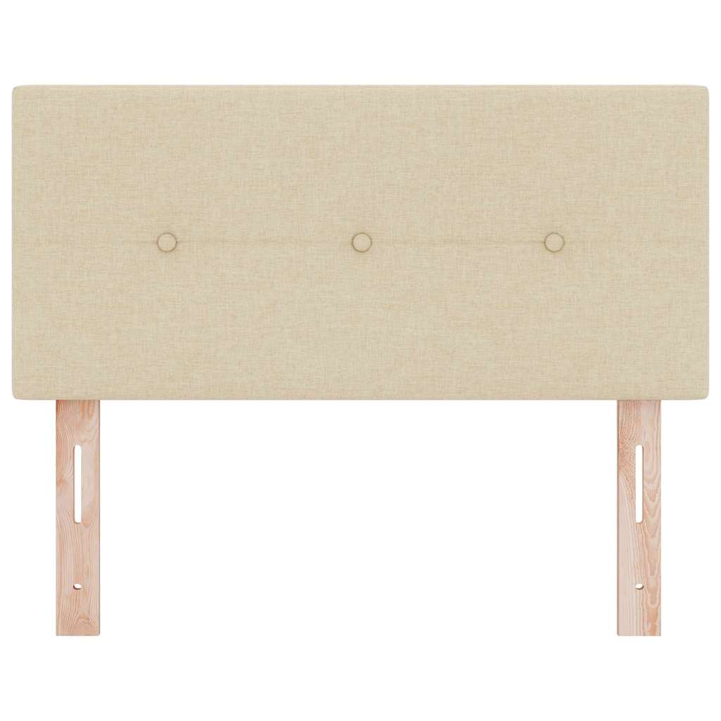 Led Sengegavl Med Led -strimmellys Creme 90 Cm Stof - Billede 6