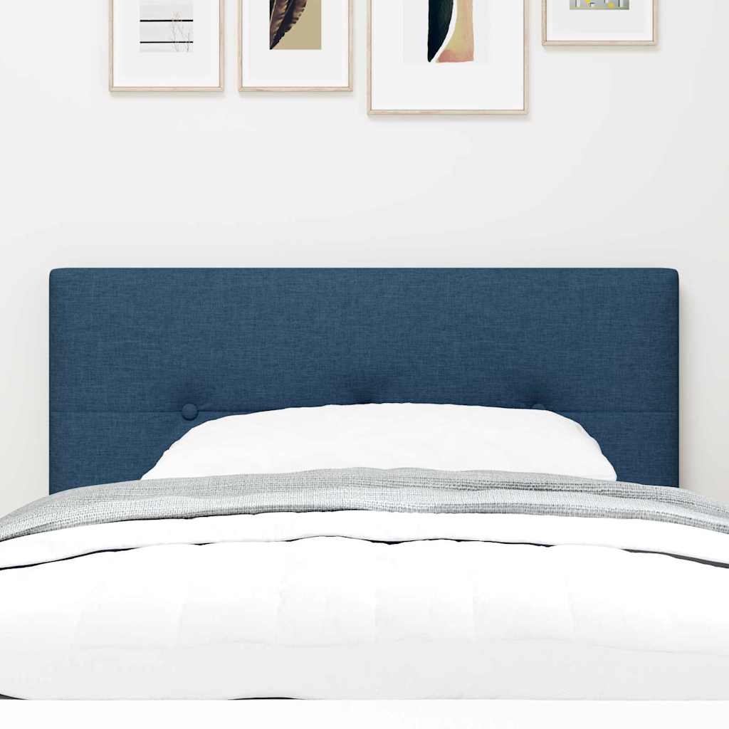 Led Sengegavl Med Led -strimmellys Blå 90 Cm Stof - Billede 4