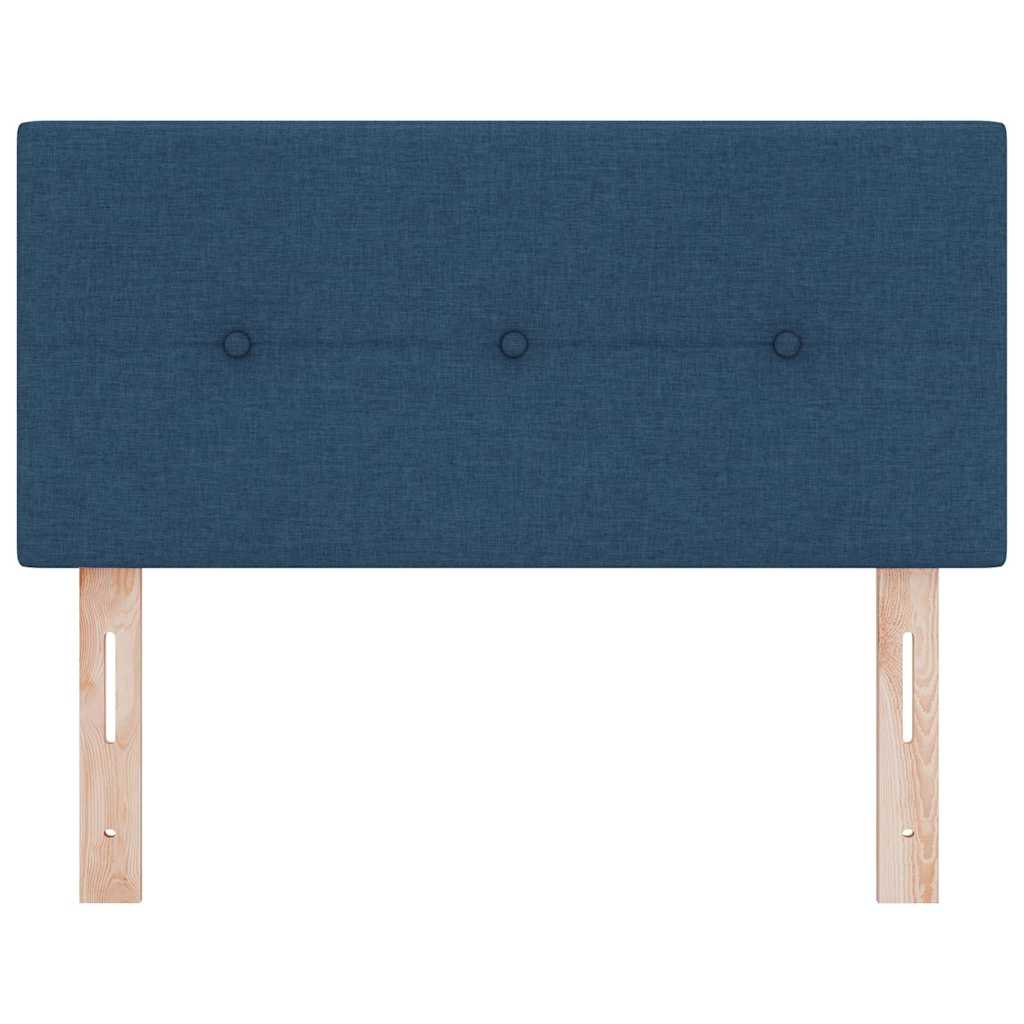 Led Sengegavl Med Led -strimmellys Blå 90 Cm Stof - Billede 6