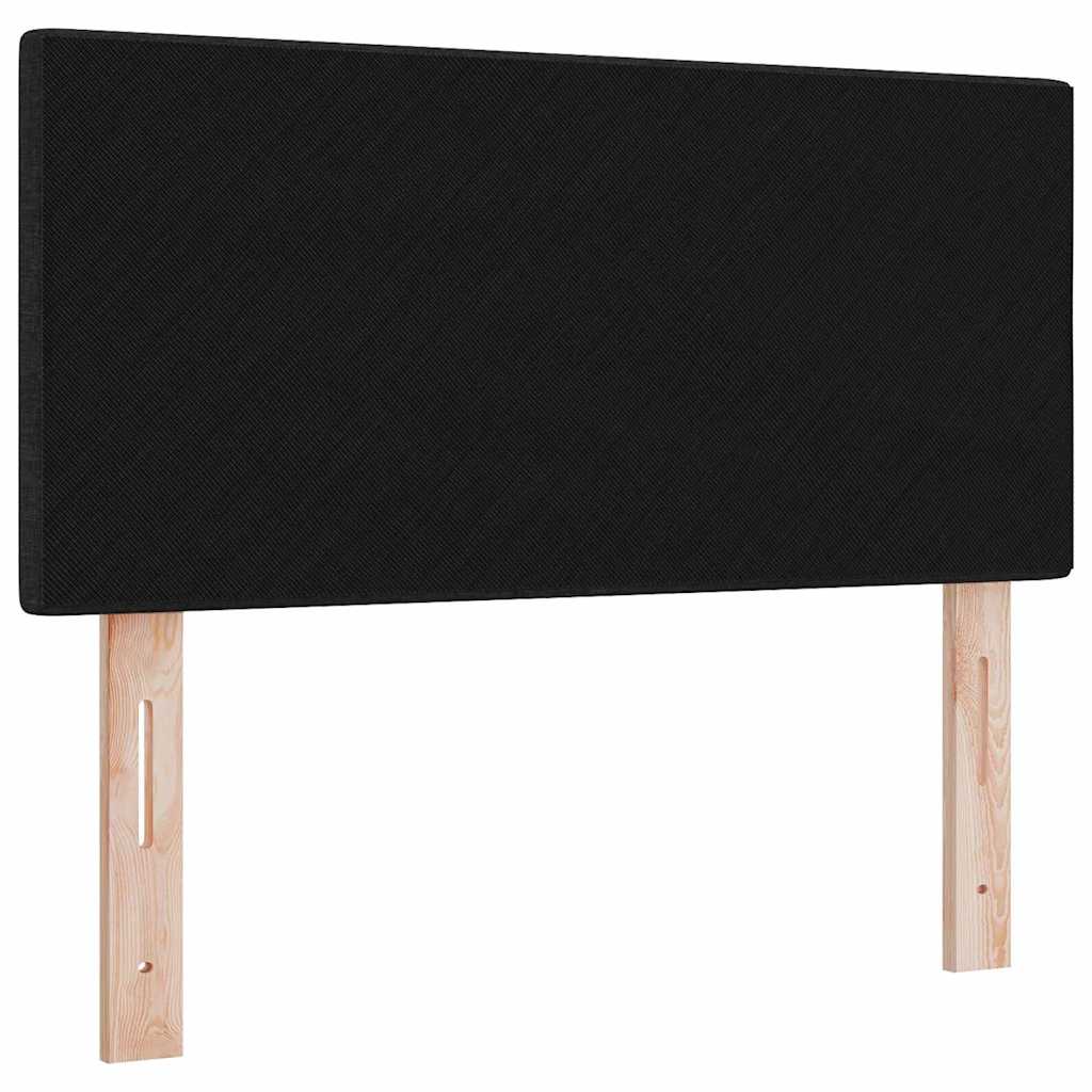 Led Sengegavl Med Led -strimmellys Manuel Sort 100 Cm Stof - Billede 7