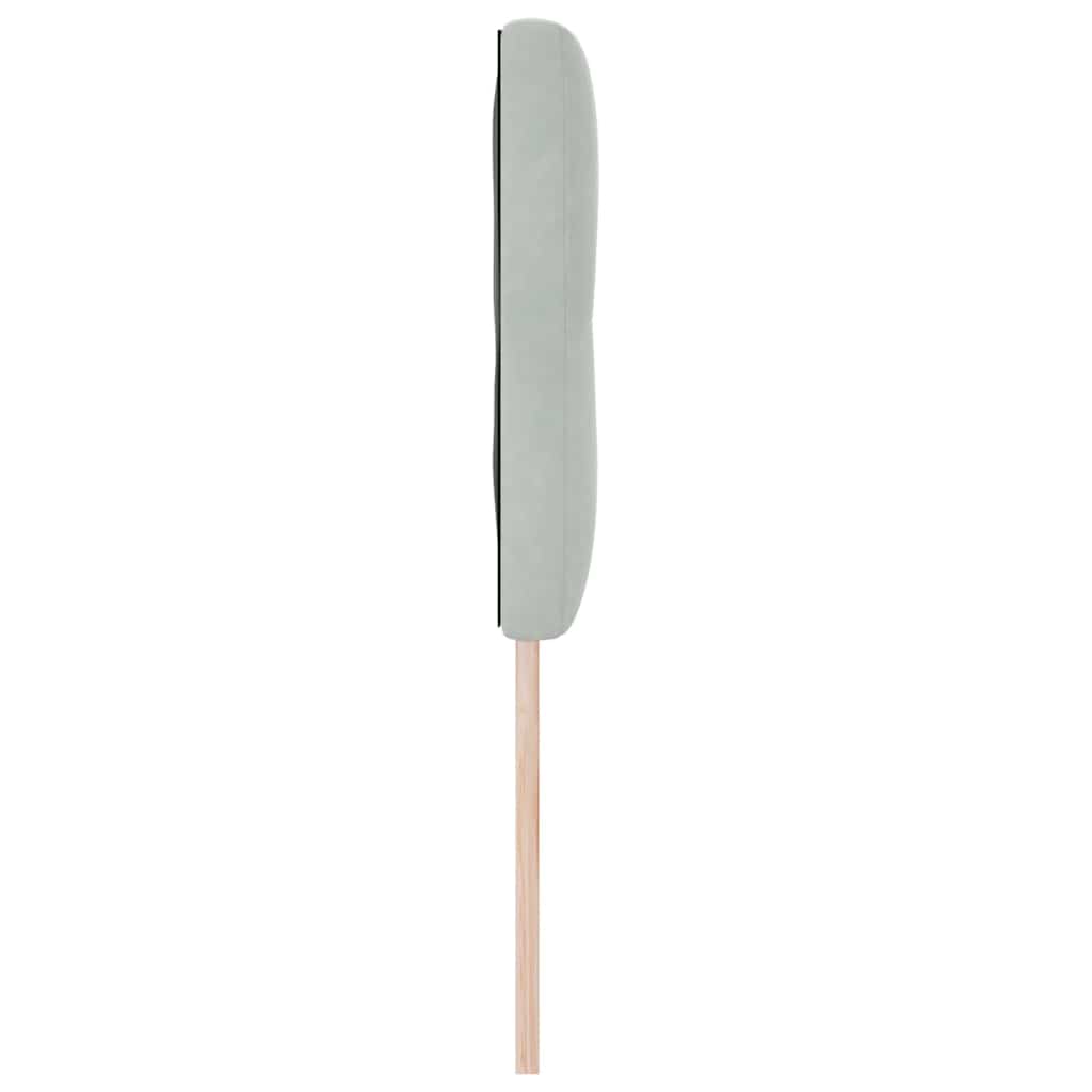 Hovedgærde Med Led -strimmellys Lysegrå 72 Cm Fløjl - Billede 7
