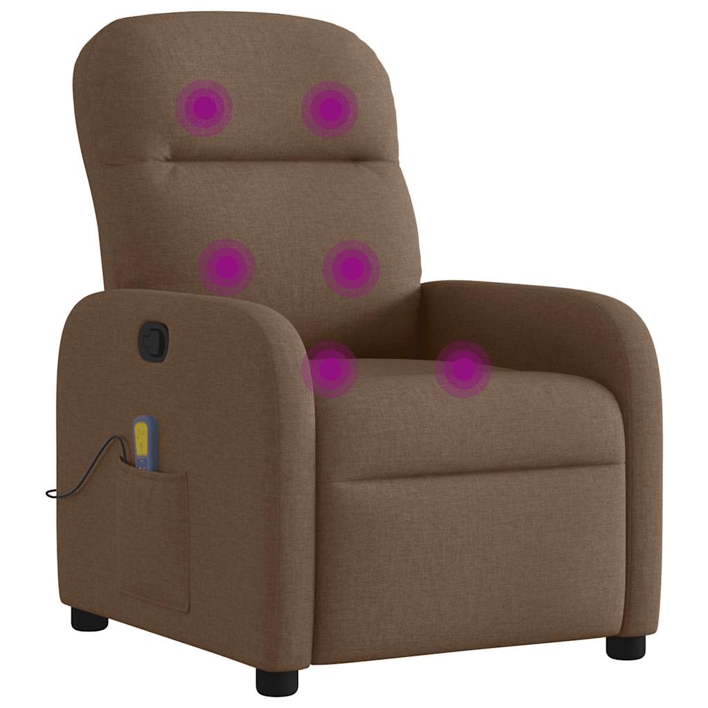 Massagestol Stof Brun
