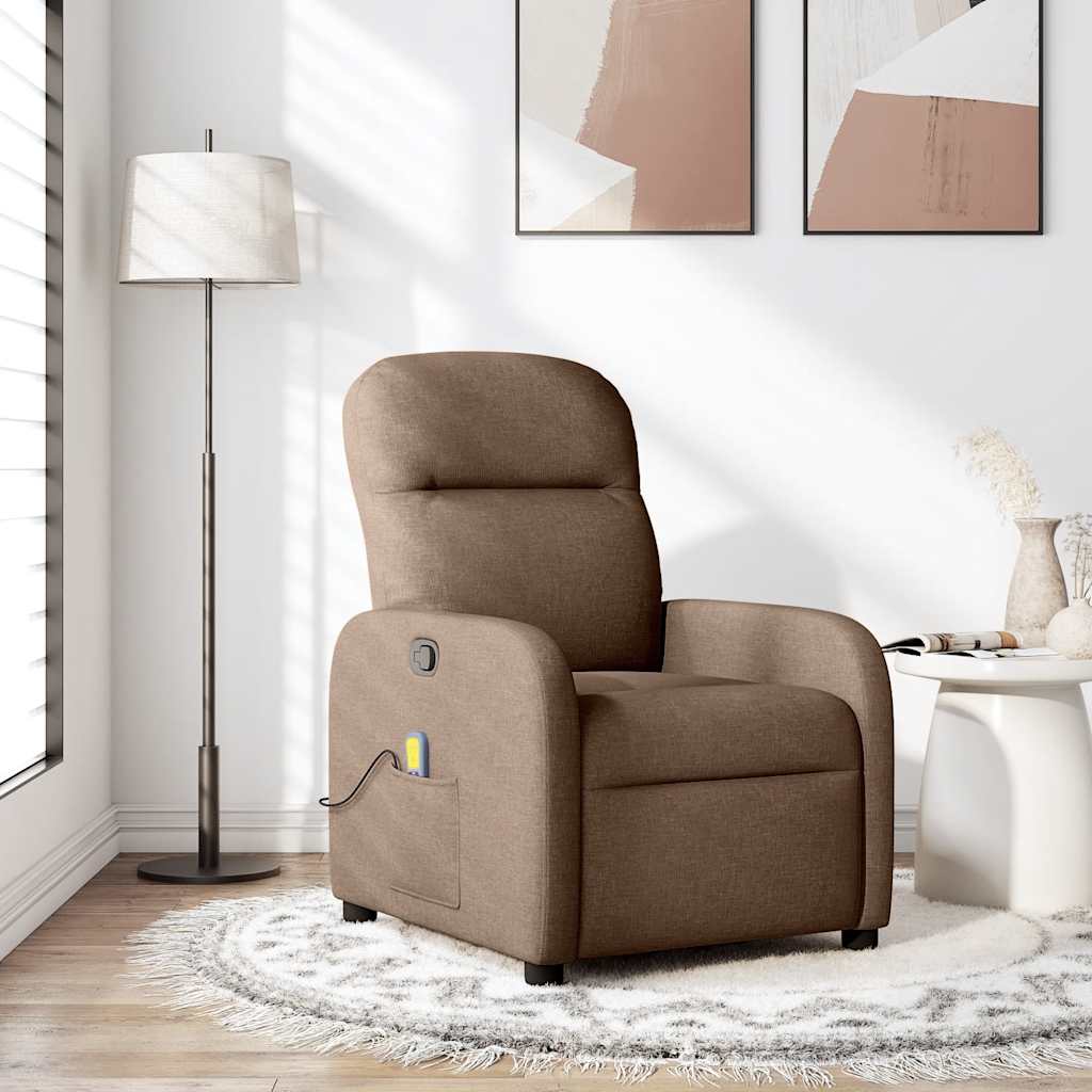 Massagestol Stof Brun
