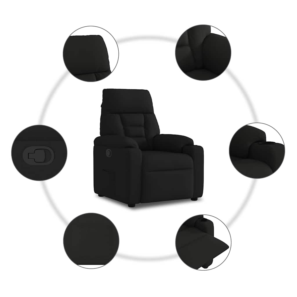 Massagestol Stof Sort