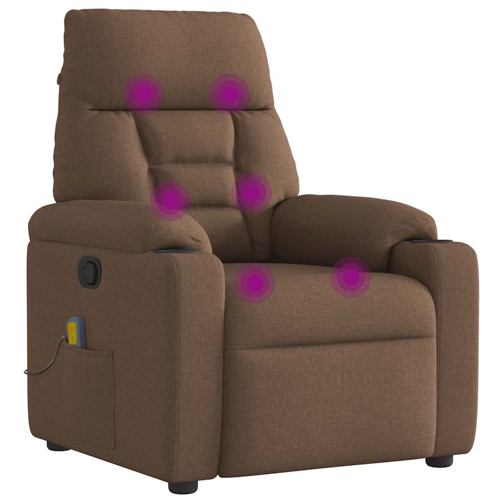 Massagestol Stof Brun