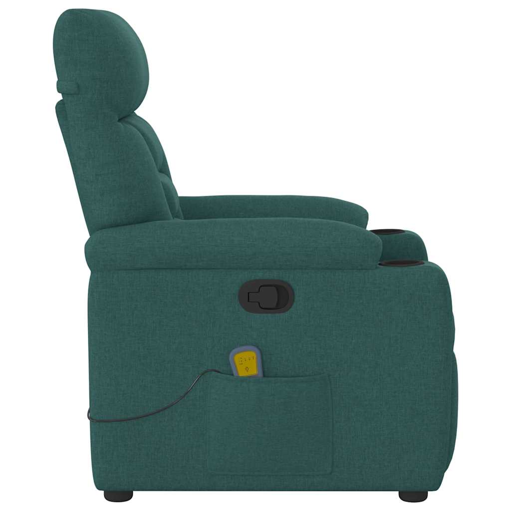 Massagestol Stof Mørkegrøn