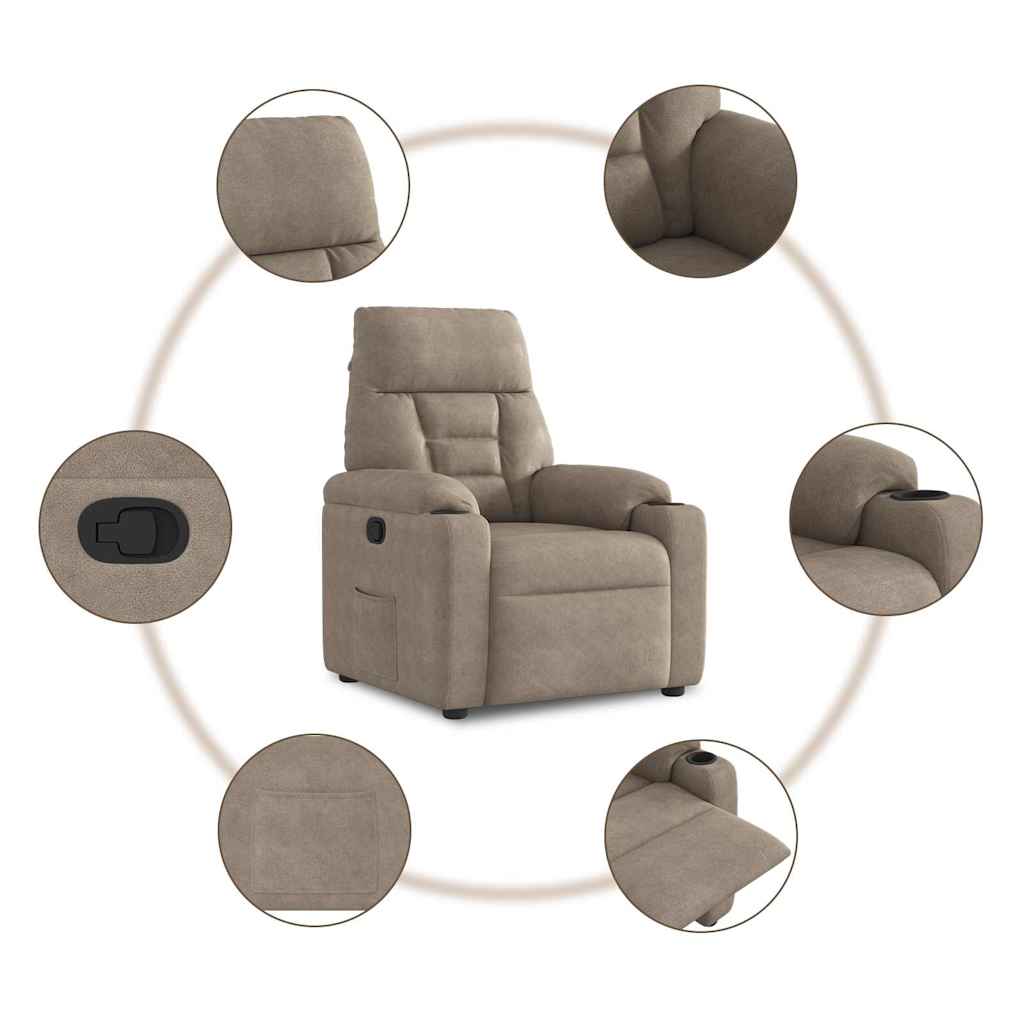Massagestol Mikrofiberstof Gråbrun