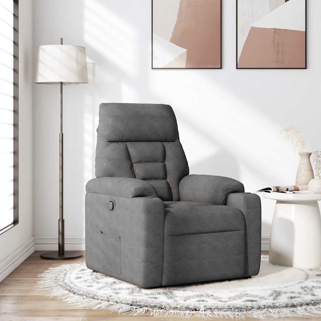 Massagestol Mikrofiberstof Mørkegrå