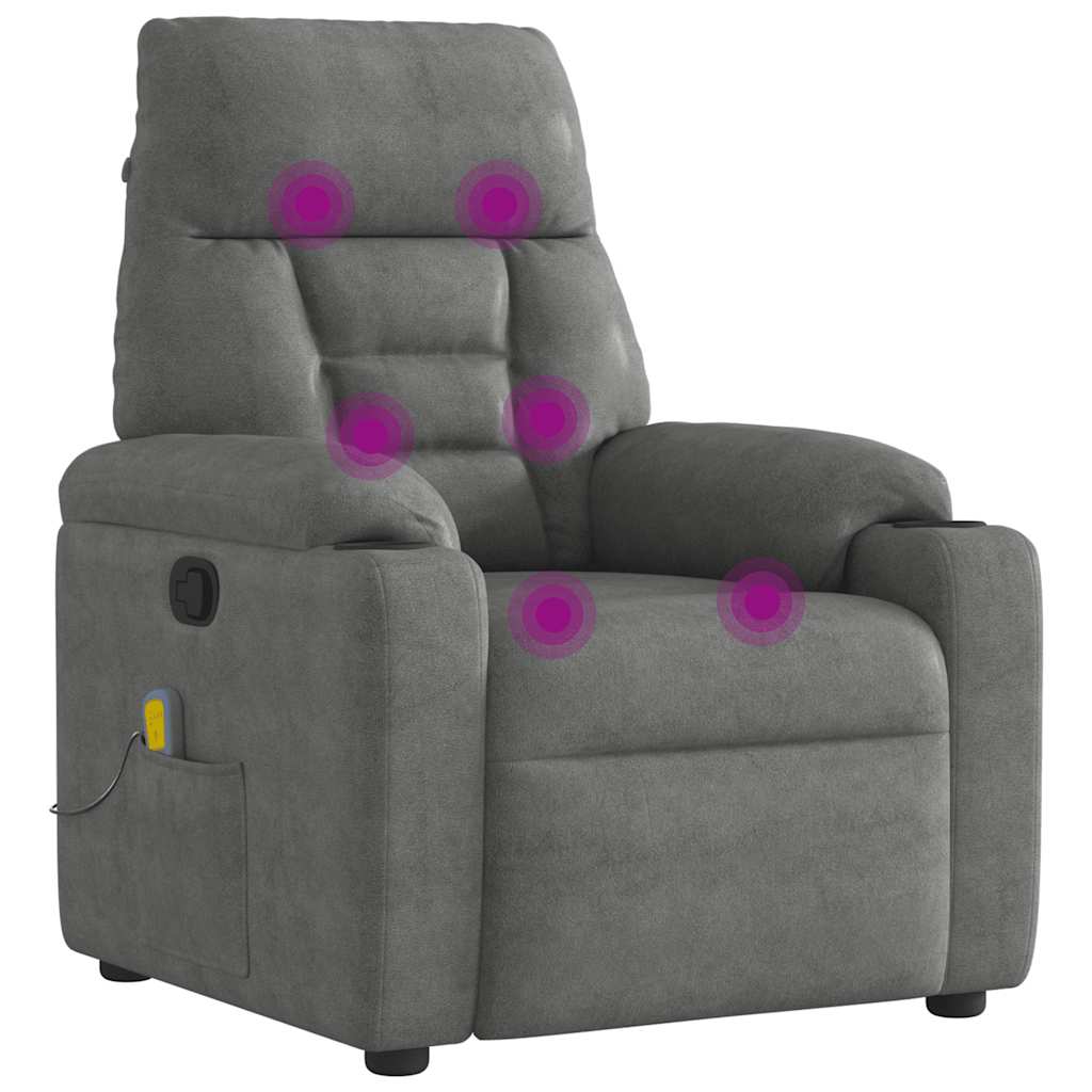 Massagestol Mikrofiberstof Mørkegrå