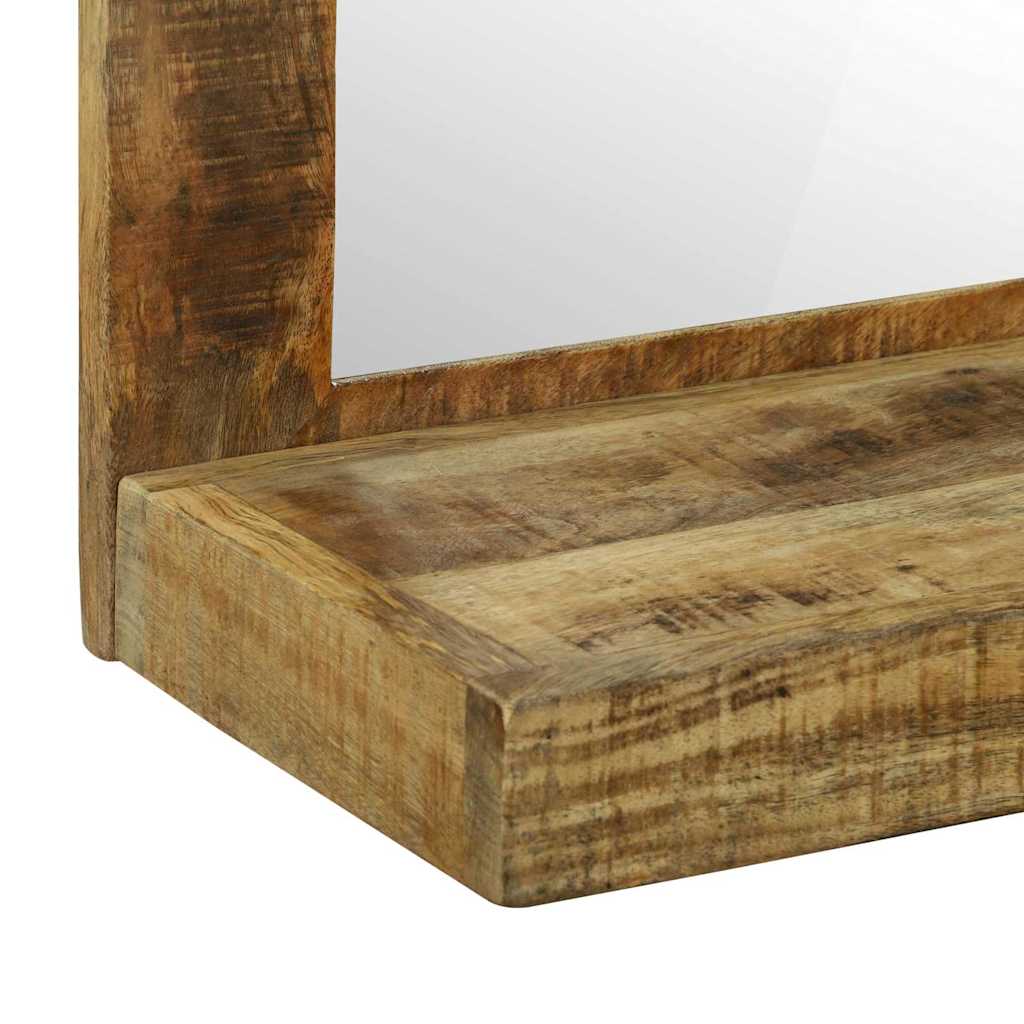 Badeværelsesspejl Brun 50 X 22 X 70 Cm Massivt Groft Mango Træ - Billede 8