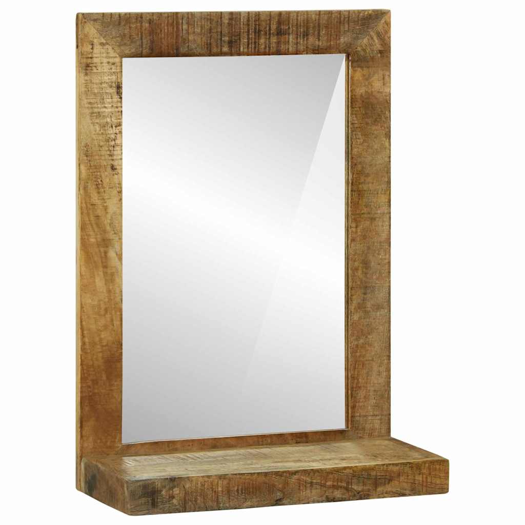 Badeværelsesspejl Brun 50 X 22 X 70 Cm Massivt Groft Mango Træ - Billede 2