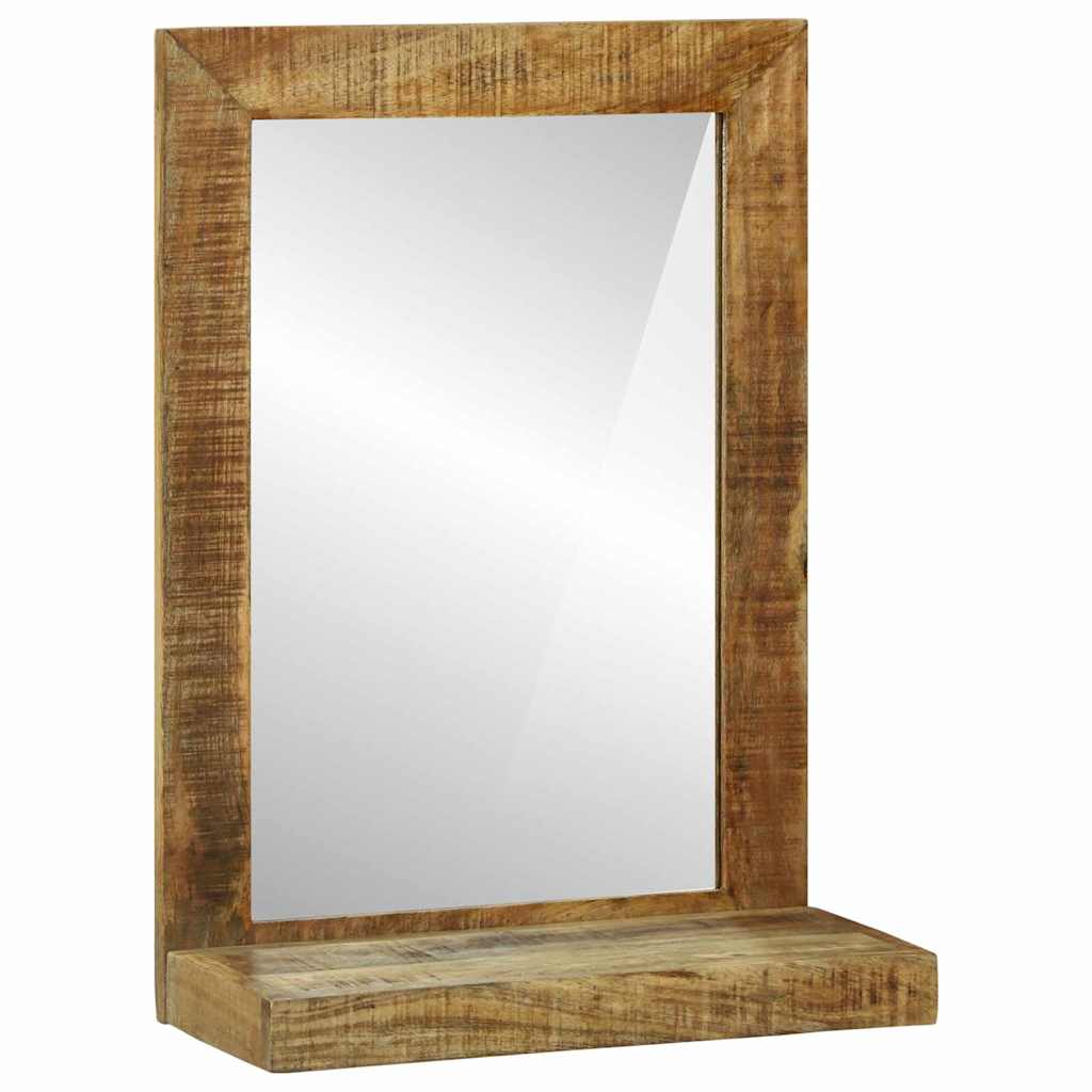 Badeværelsesspejl Brun 50 X 22 X 70 Cm Massivt Groft Mango Træ - Billede 3