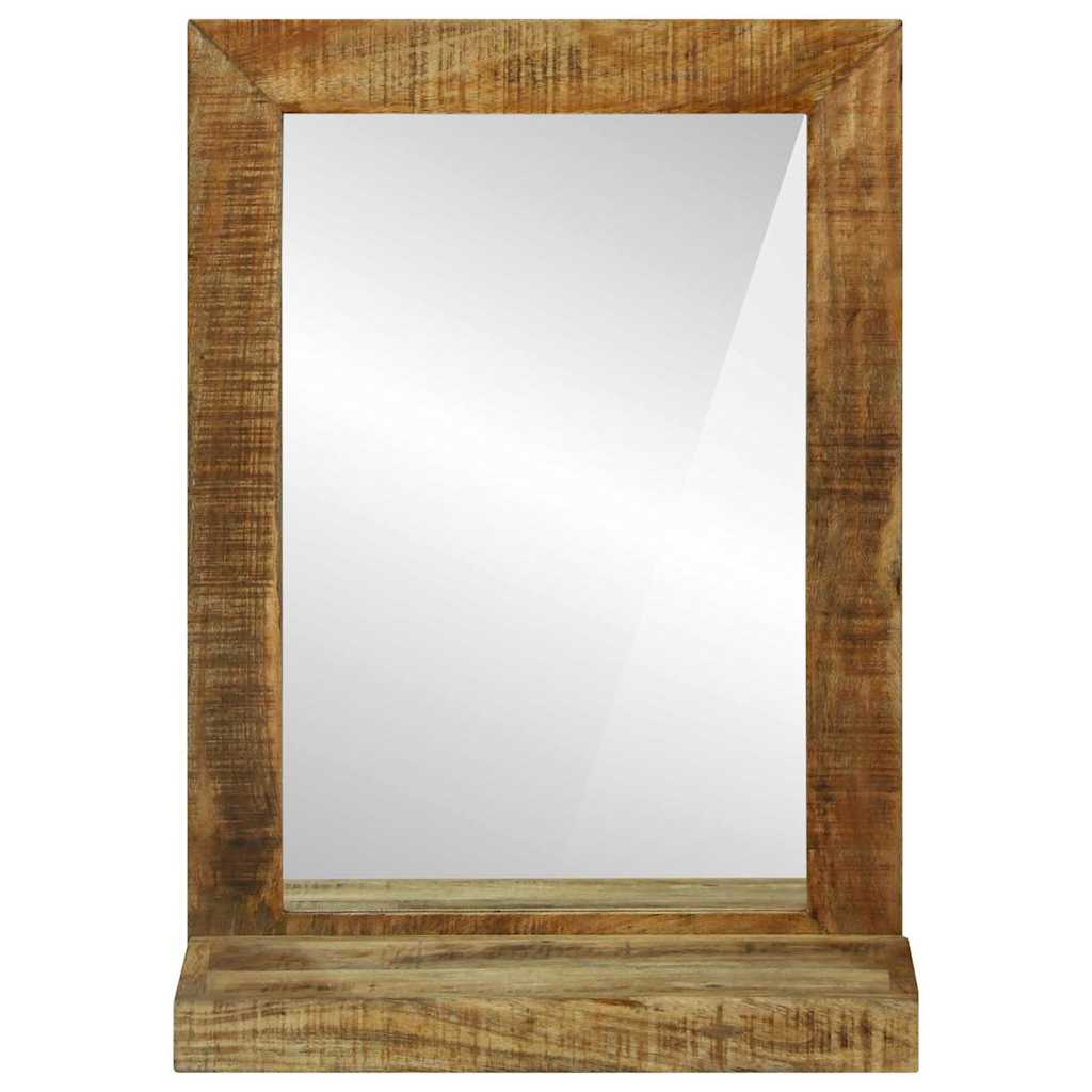 Badeværelsesspejl Brun 50 X 22 X 70 Cm Massivt Groft Mango Træ - Billede 4