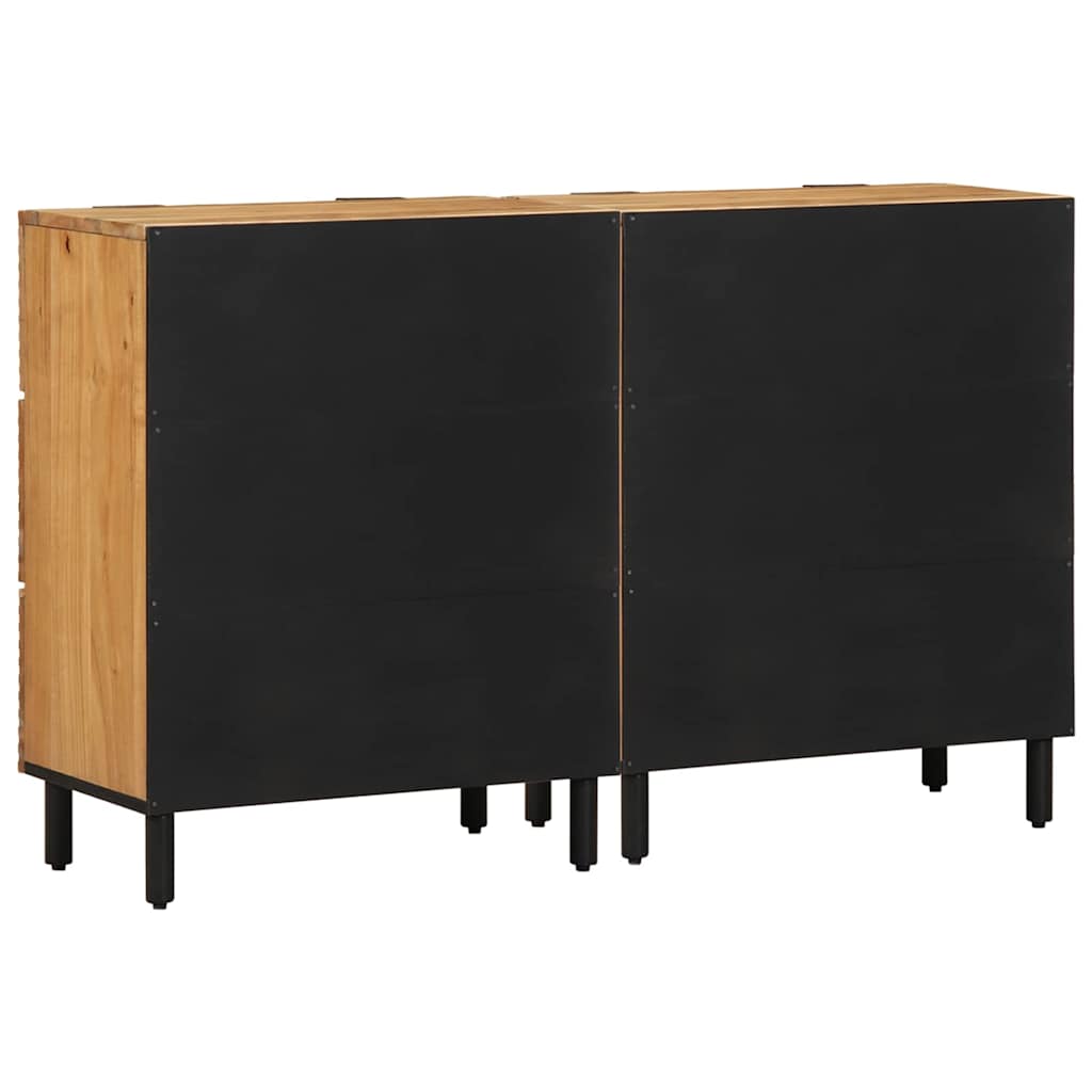 Skænk 2 Pcs Brun 60 X 33 X 75 Cm Massivt Akacietræ - Billede 6