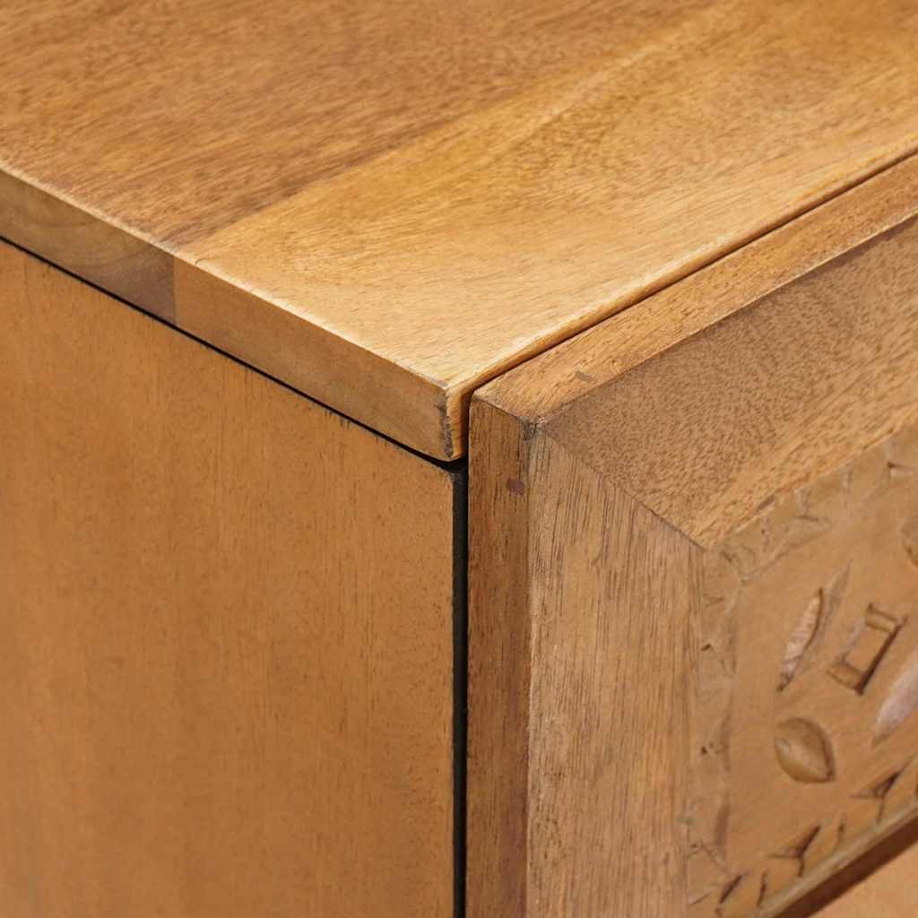 Sideboard 2 Pcs Brun 60 X 33 X 75 Cm Massivt Mangotræ - Billede 6