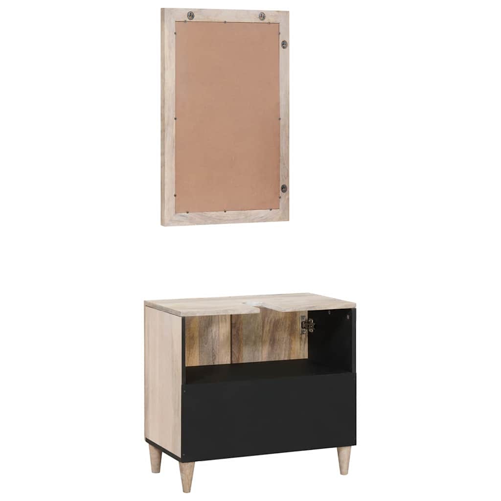Badeværelsesmøbel Sæt Vægmonteret 2 Pcs Hvid 62 X 33 X 58 Cm - Billede 6