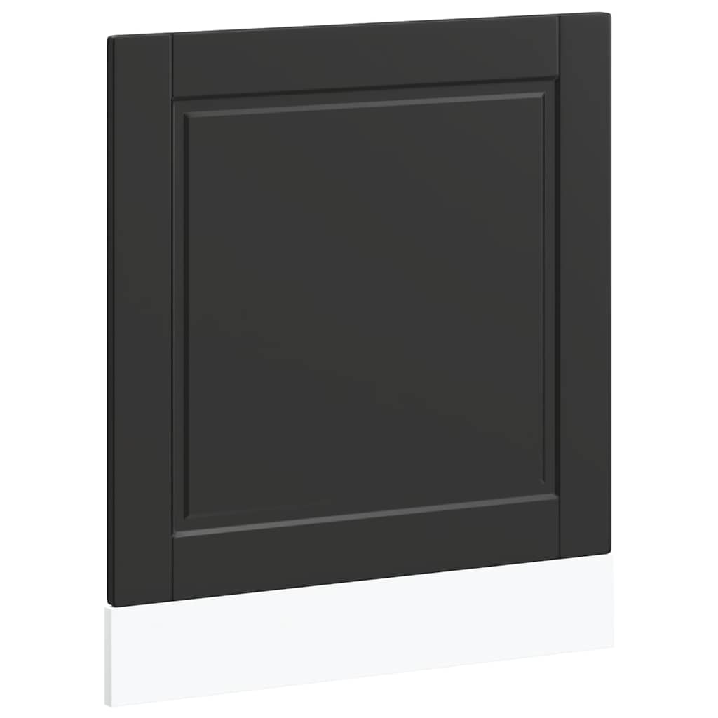 Låge Til Opvaskemaskine Porto 60X1,5X67 Cm Konstrueret Træ Sort