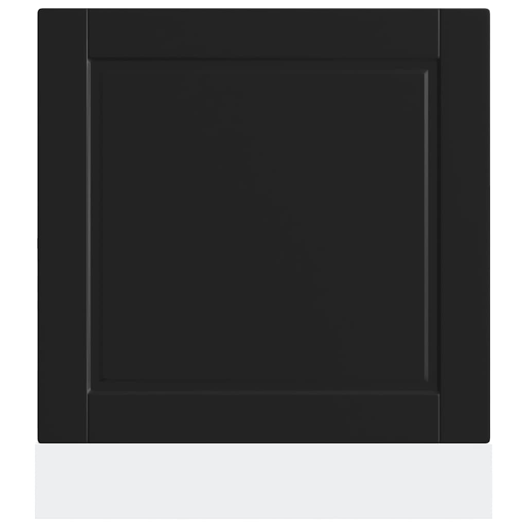 Låge Til Opvaskemaskine Porto 60X1,5X67 Cm Konstrueret Træ Sort