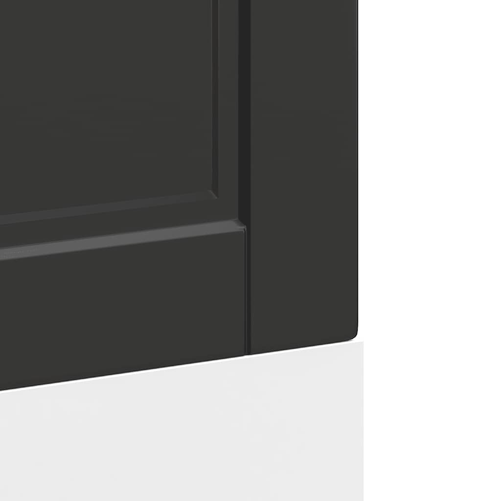 Låge Til Opvaskemaskine Porto 60X1,5X67 Cm Konstrueret Træ Sort