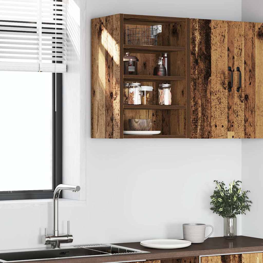 Væghængt 40X29,5X60 Cm Konstrueret Træ Antikt Trælook Gammelt Træ