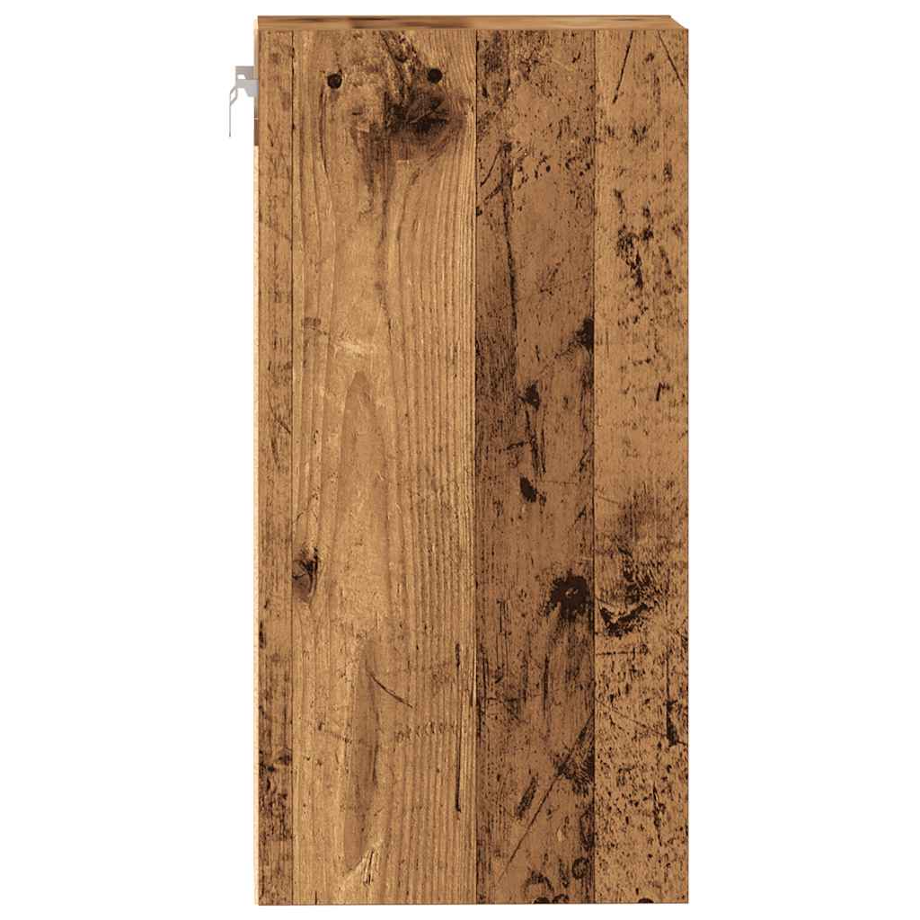 Væghængt 40X29,5X60 Cm Konstrueret Træ Antikt Trælook Gammelt Træ
