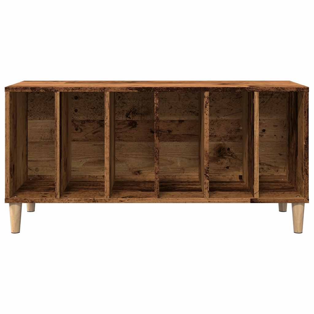 Vinylskab 100X38X48 Cm Konstrueret Træ Antikt Trælook