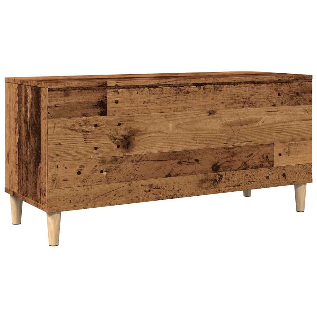 Vinylskab 100X38X48 Cm Konstrueret Træ Antikt Trælook