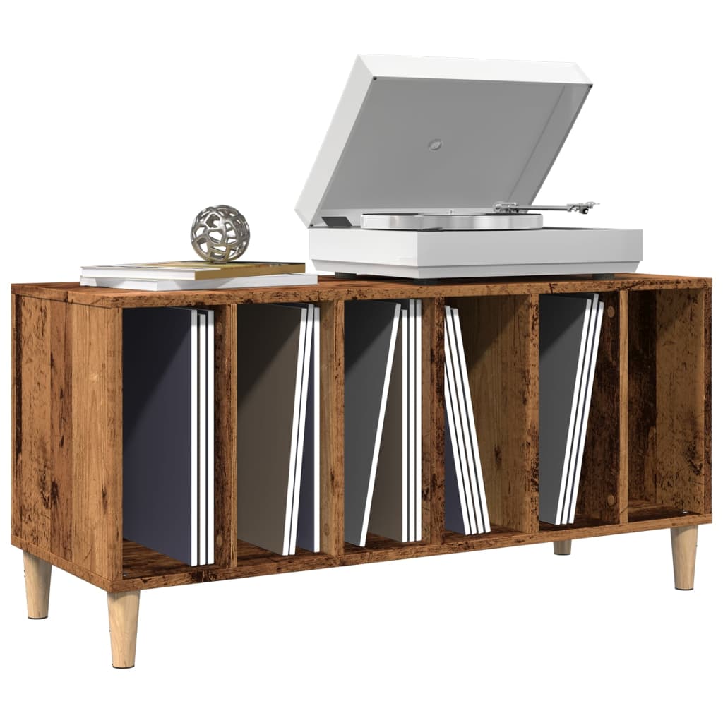 Vinylskab 100X38X48 Cm Konstrueret Træ Antikt Trælook
