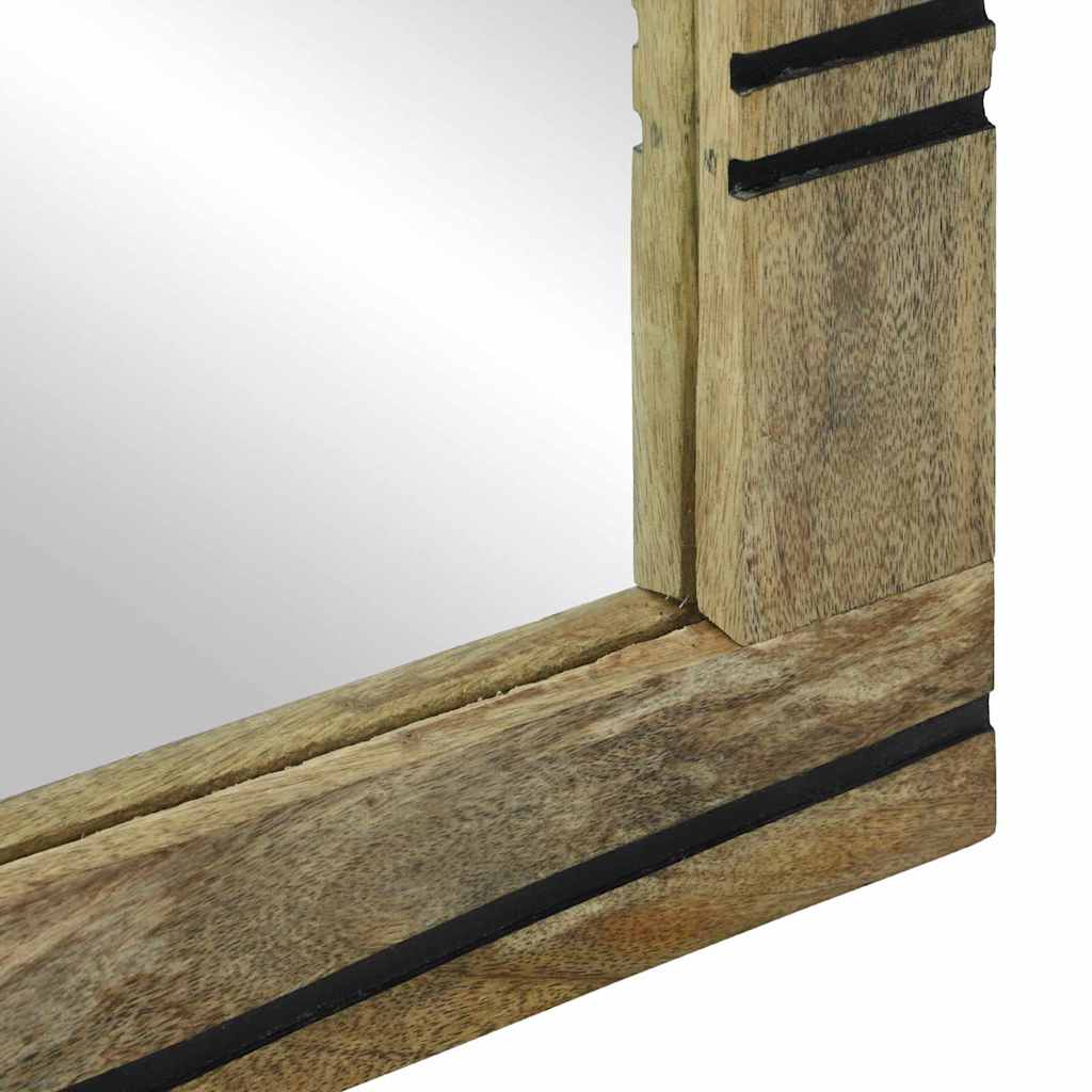 Badeværelsesspejl Brun 50 X 2.5 X 70 Cm Massiv Mango Træ, Glas - Billede 5