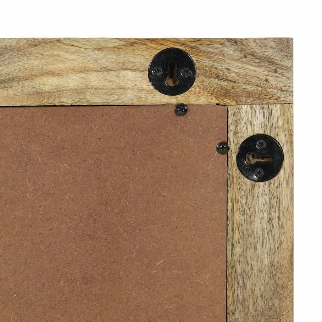Badeværelsesspejl Brun 50 X 2.5 X 70 Cm Massiv Mango Træ, Glas - Billede 6