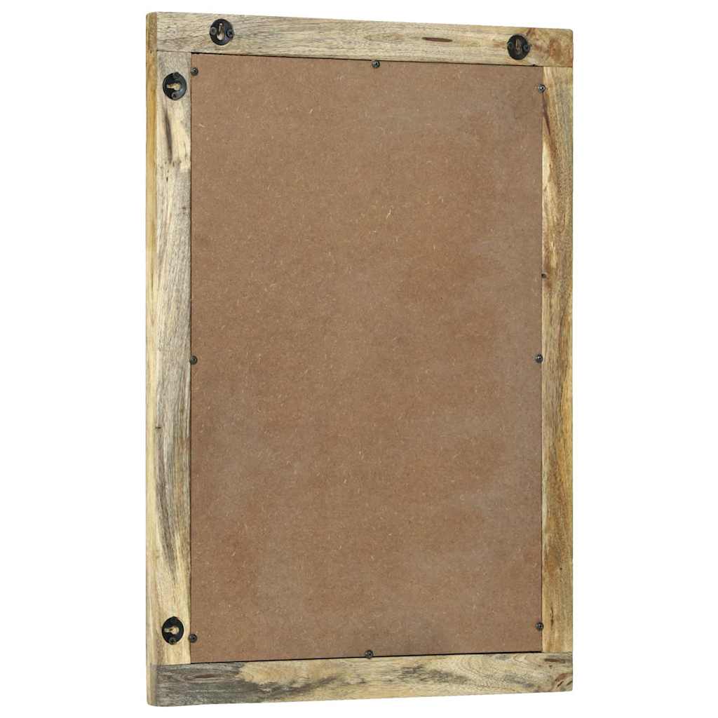 Badeværelsesspejl Brun 50 X 2.5 X 70 Cm Massiv Mango Træ, Glas - Billede 3