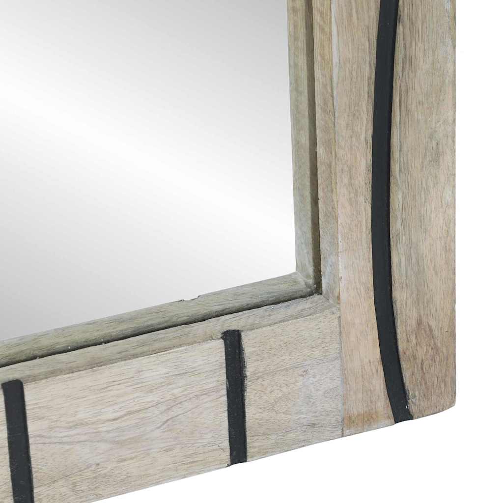 Badeværelsesspejl Brun 50 X 2.5 X 70 Cm Massiv Mango Træ, Glas - Billede 6